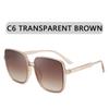 Mode Übergroße Sonnenbrille Damen Luxus Designer Vintage Quadratische Sonnenbrille Klassische Brille für Damen UV400 Großer Rahmen