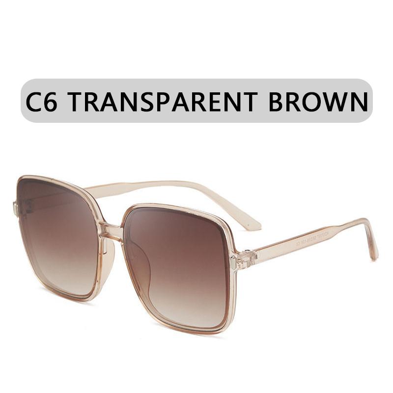 Mode Übergroße Sonnenbrille Damen Luxus Designer Vintage Quadratische Sonnenbrille Klassische Brille für Damen UV400 Großer Rahmen