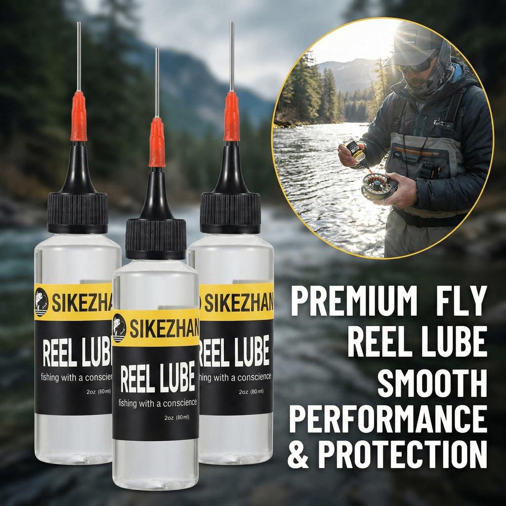 SIKEZHAN 60ml Fishing Reel Lubricant Oil with Needle Nose Applicator for Precision Reel Bearing Gear Rust Protection Lubricate 4