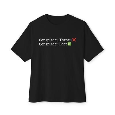 Conspiracy Theory Vs Fact Graphic Tee | 100% Cotton Unisex T-Shirt and Kids Tshirt