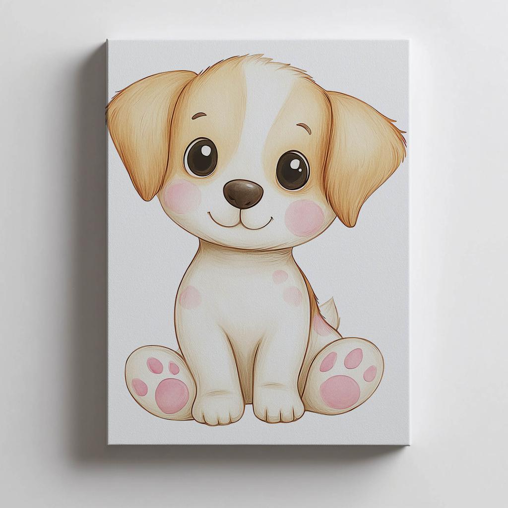 Plakat Uroczy Szczeniak W Bieli Plakat Uroczy Szczeniak W Bieli, 40X50 Cm, Rama Aluminiowa Czarna, Papier Matowy 230 Gsm