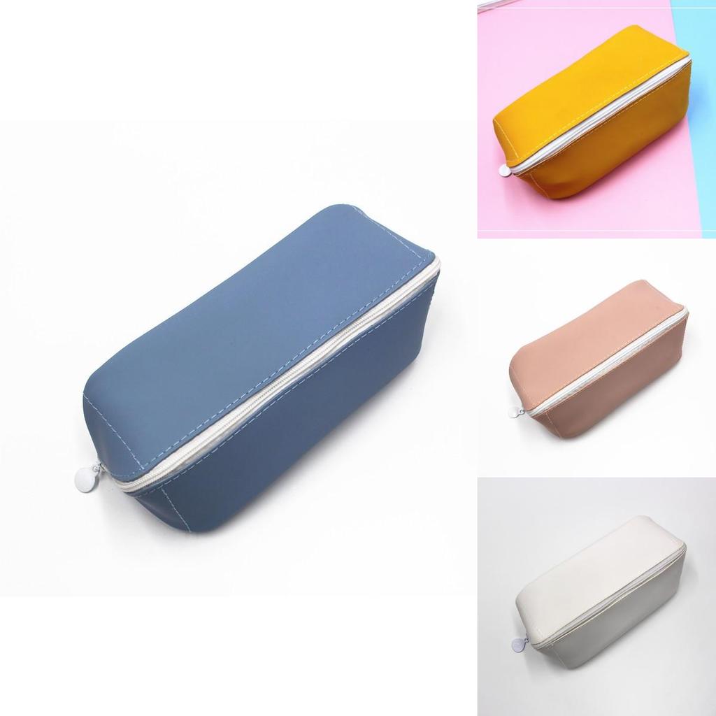Fashion Pu Leather Pencil Case With Spacious Interior For Students And Office Workers