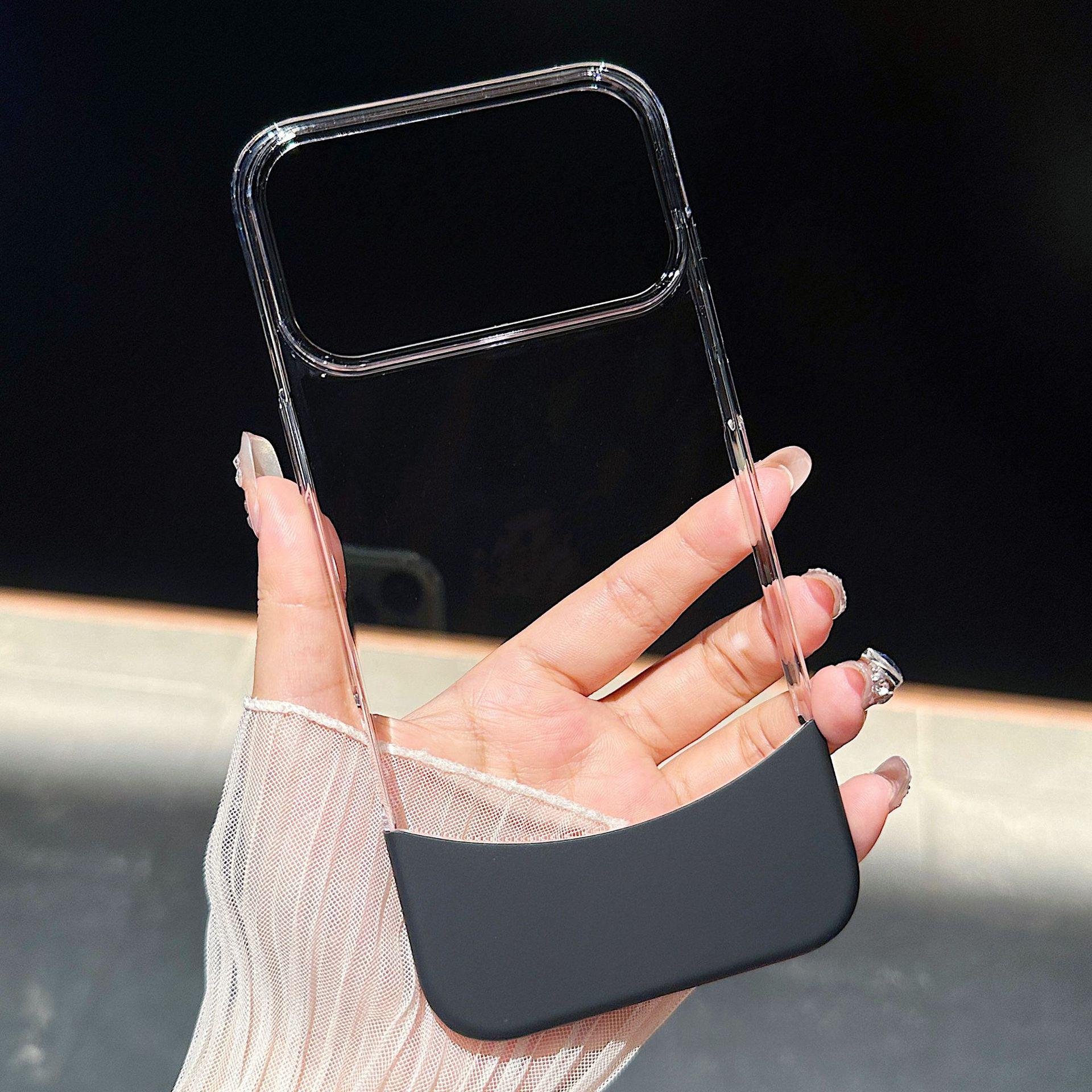 

Creative Apple 17 ProMax iPhone16 Two-in-One Spliced Phone Case with Top/Bottom Inserts and iPhone14/15 Transparent Protection 15 Plus