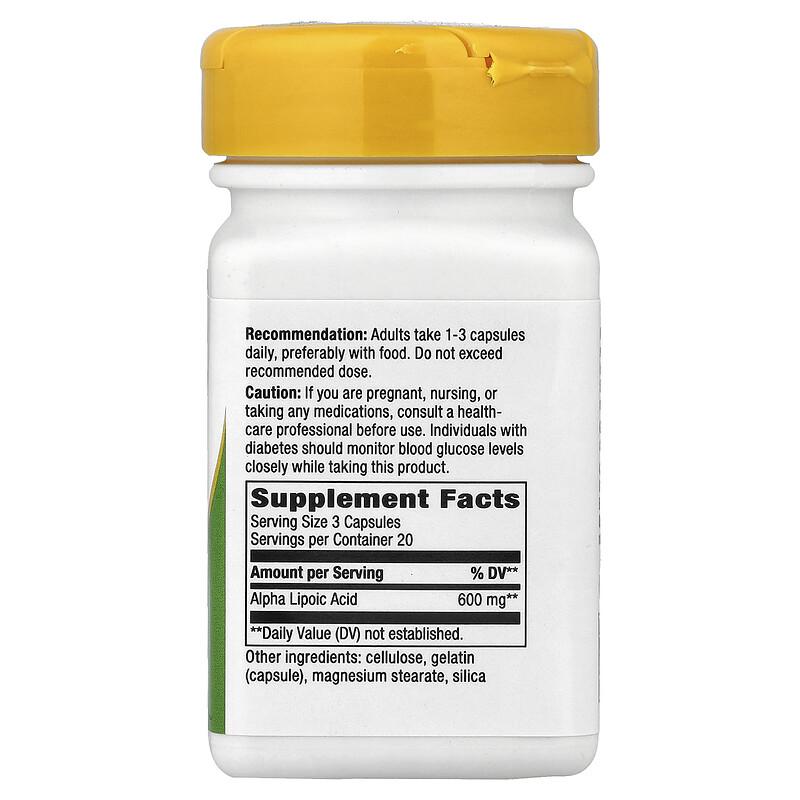 Alpha Lipoic Acid, 60 Capsules (200 mg per Capsule)