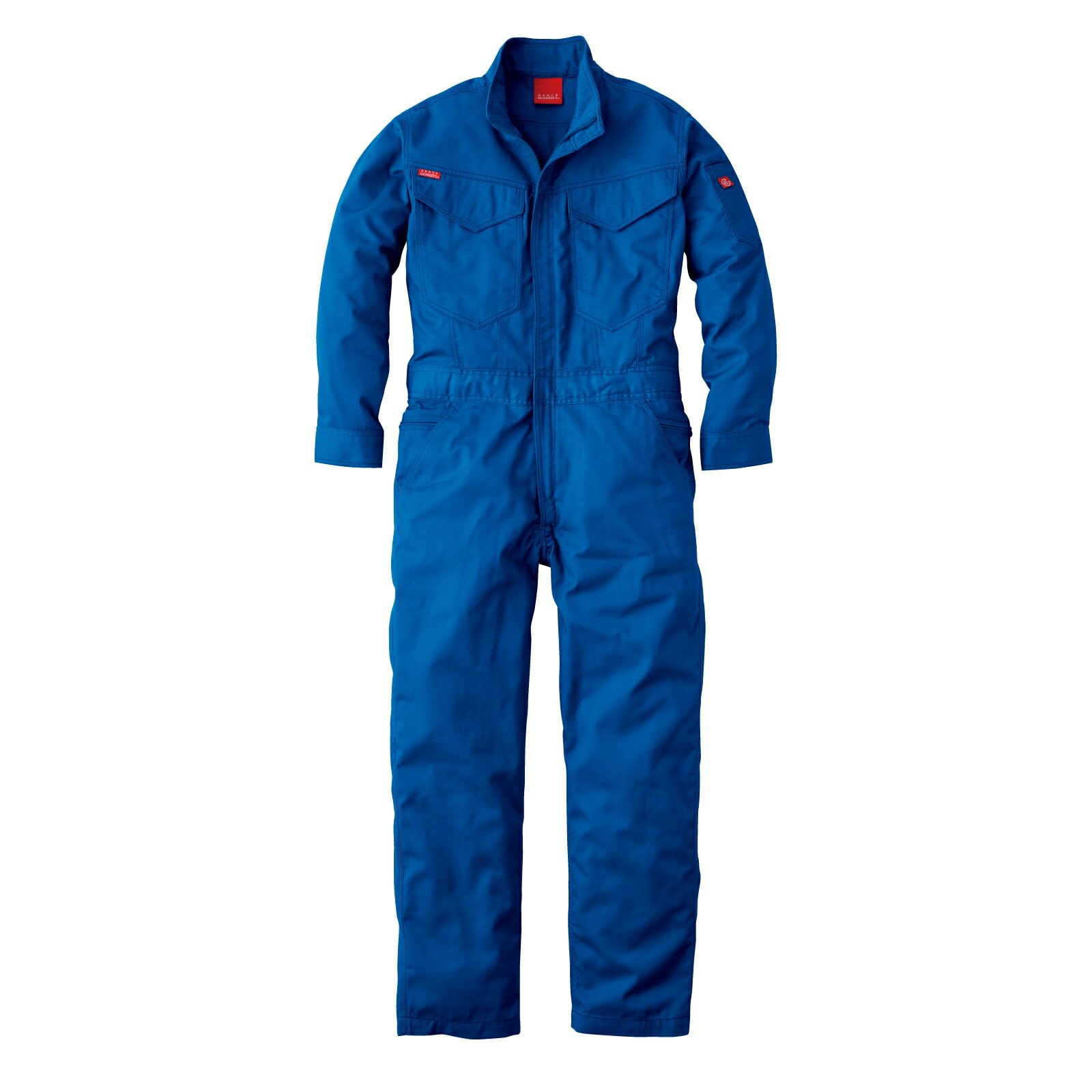 GRACE ENGINEERS GE-830 Coveralls - Grace Engineers Workwear, All Season, Men s & Women s, with ProUni Sticker, Size 3. Blue, M