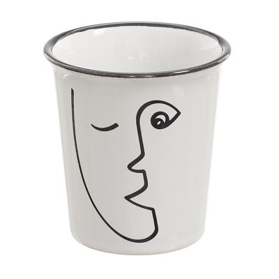 [A1736] - Espressotasse aus schwarz-weißem Porzellan „Arty“ - 7x6 cm (7 cl)