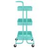 Vidaxl 3-Tier Kitchen Trolley, Turquoise, 42X35X85 Cm, Iron And Abs