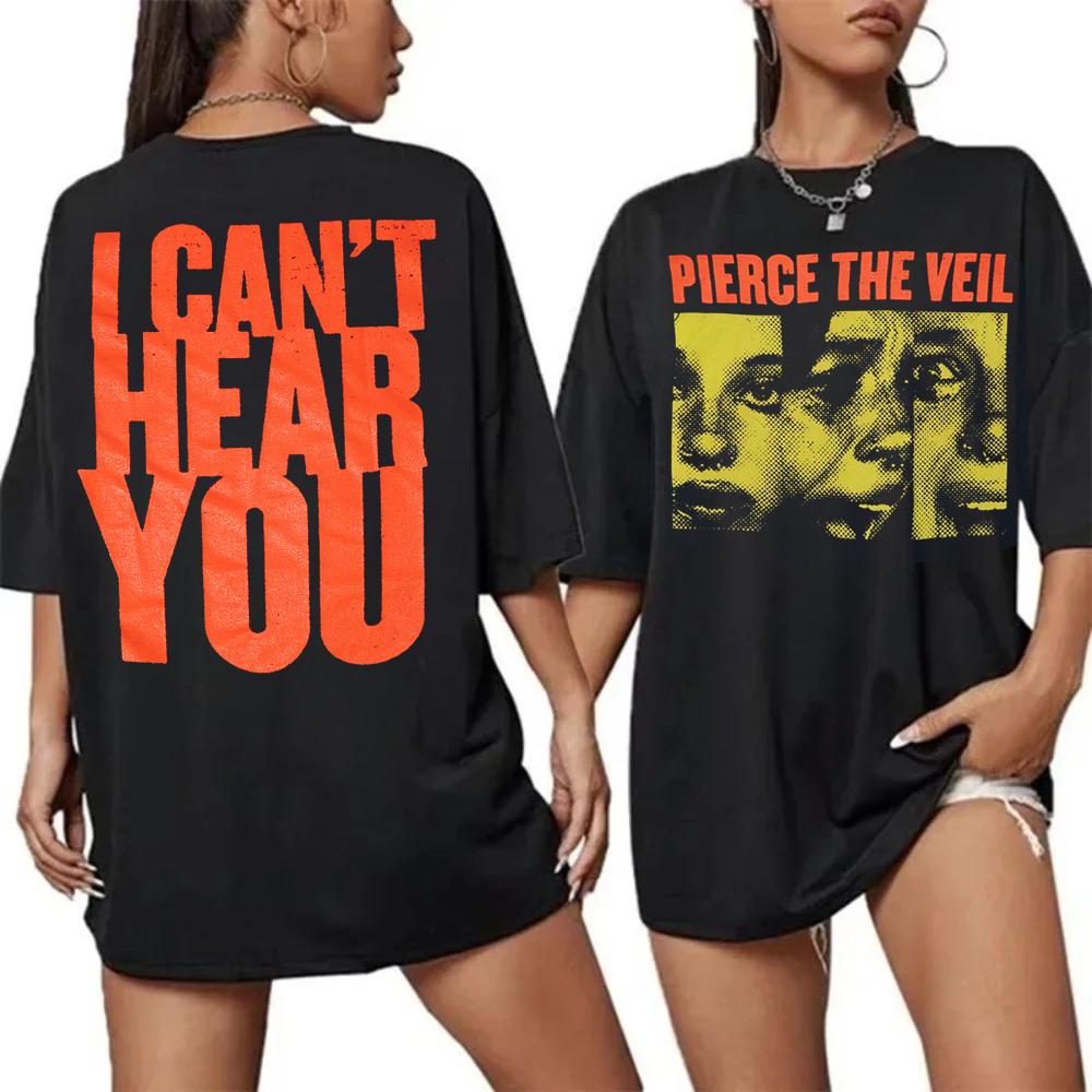 Maglietta Vintage Pierce The Veil Merchandising Concerto Rock Maglietta Grafica Vintage Abbigliamento Musica Metal Alternativa Maglietta Unisex Regalo per Fan Magliette