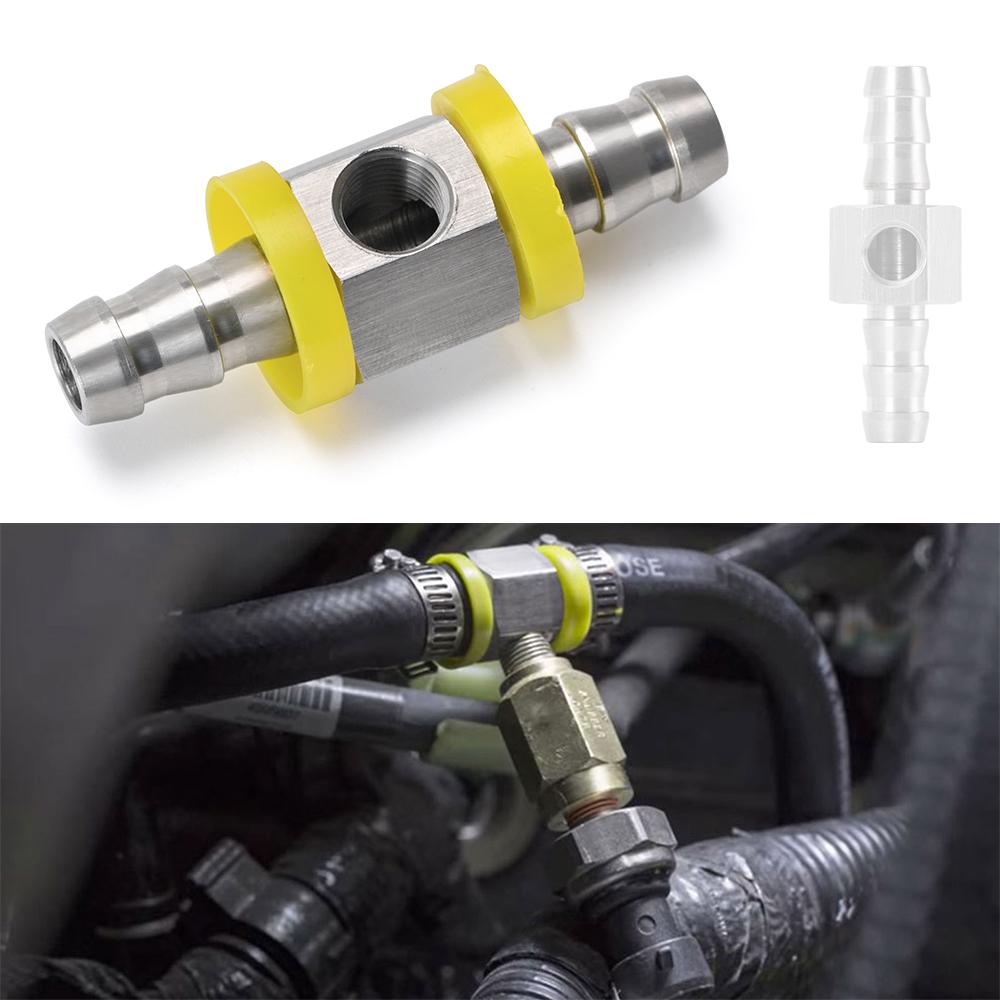 3/8 1/2 Inch Fuel Line Fuel Pressure T-fitting Adapter For Fuel Pressure Gauge Sensor Car Accessorie T-fitting Adapter Connector