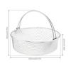 Stainless Steel Round Air Fryer Basket Heavy Duty Non Stick Cooking Basket Universal Fit Easy Clean Home Kitchen