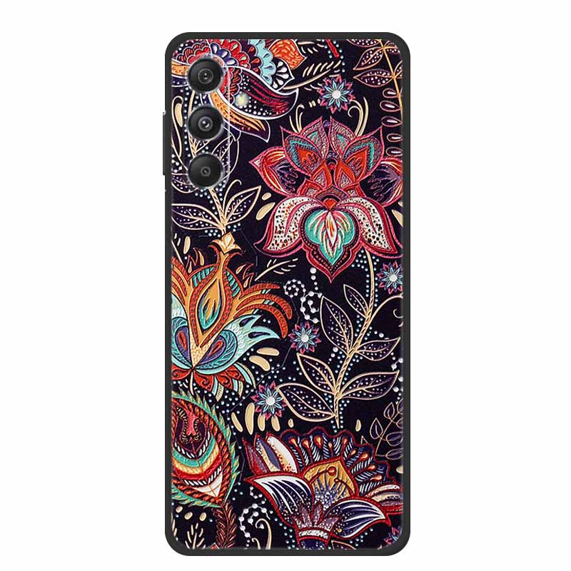 3D Emboss Case For Samsung Galaxy A16 5G Phone Case Coque Flowers Soft Silicone Back Cover For Samsung A56 A36 M16 F16 A26 Case