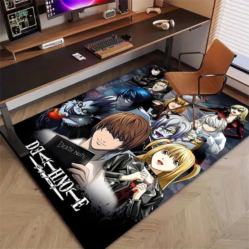 D-Death Note2Printed Area Rug Carpet for Bedroom Living Room Home Decor Rugs Mat Non Slip Mat Rug for Bedside