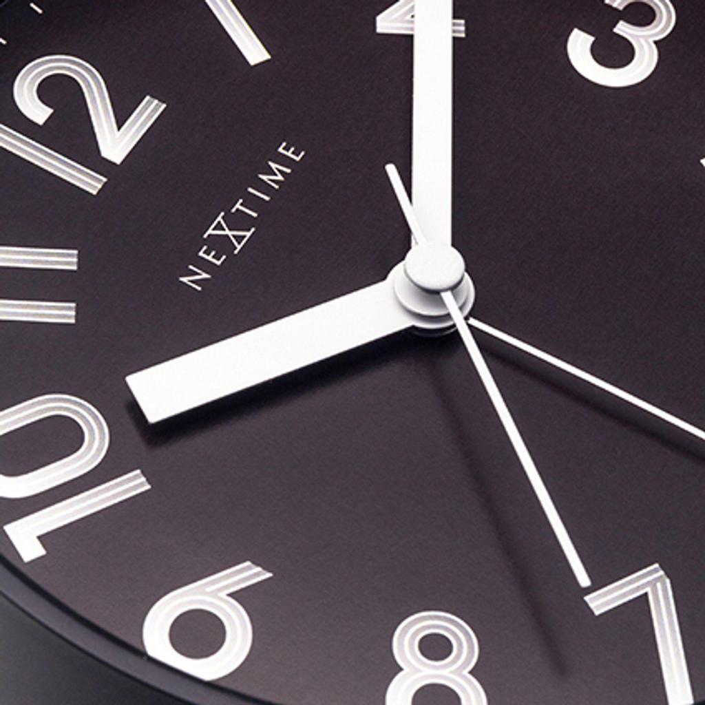 Nextime Reflect Bordvekkerklokke - Svart
