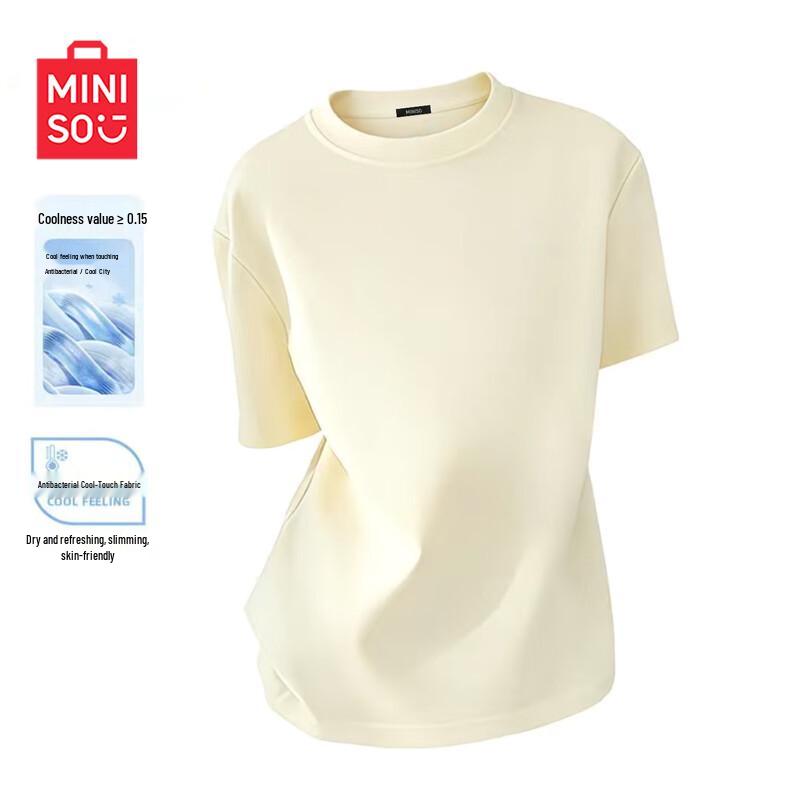 

MINISO Women s 2026 Summer Anti-Bacterial Short-Sleeve T-Shirt S