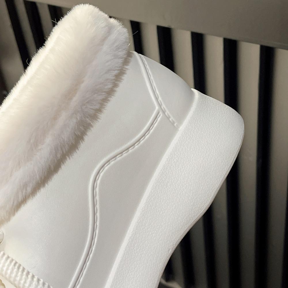 Женские осенне-зимние водонепроницаемые и мягкие теплые зимние ботинки 41 слоновая кость — фото 12