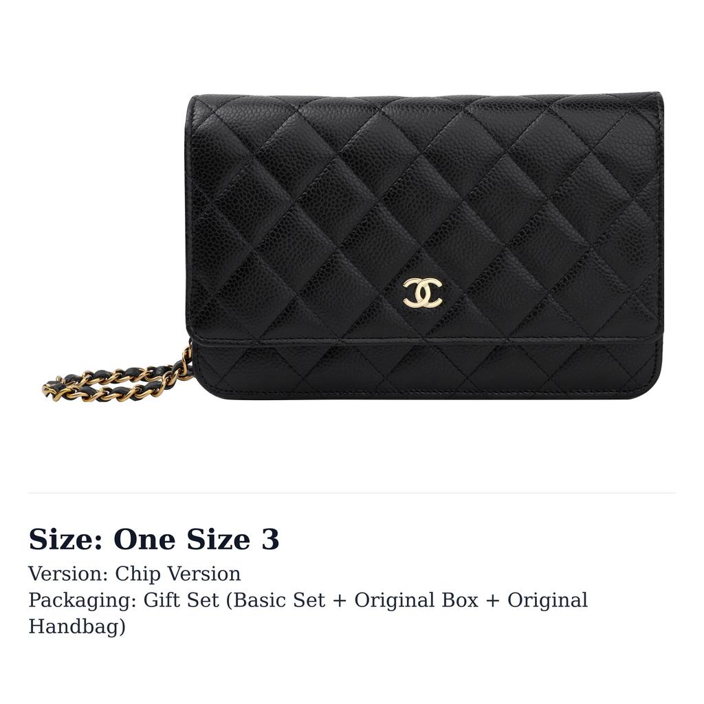 Chanel Wallet On Chain Quilted Caviar Gold-tone Black AP0250-Y01864-C3906