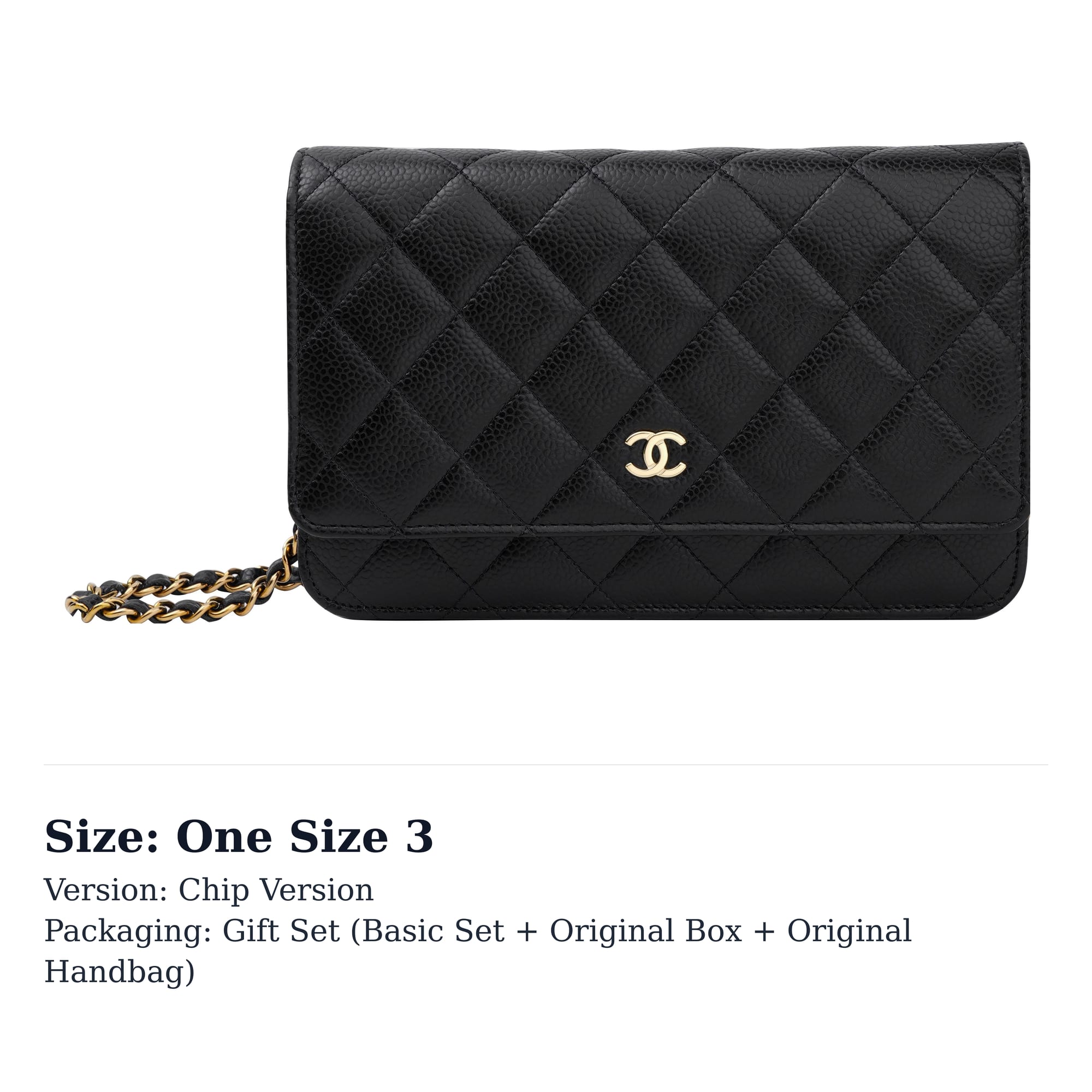 CHANEL Wallet On Chain Quilted Caviar