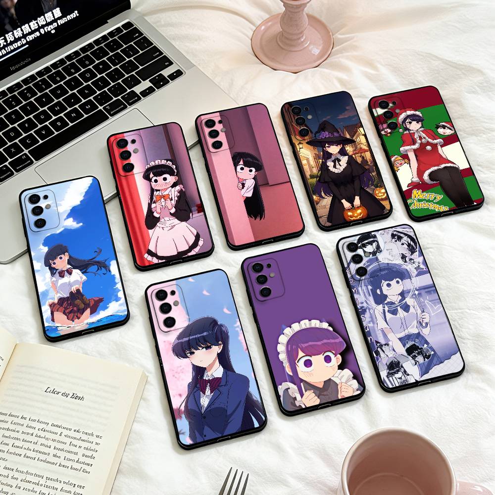 K-Komi C-Cannot Communicate Phone Case For Samsung S25,24,23,22,30,21,10,9,Ultra,Plus,Lite,FE,4,5 G Soft Black Case