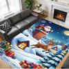 Christmas Printed Square Area Rug Soft Non Slip Floor Carpet For Bedroom Holiday Gift