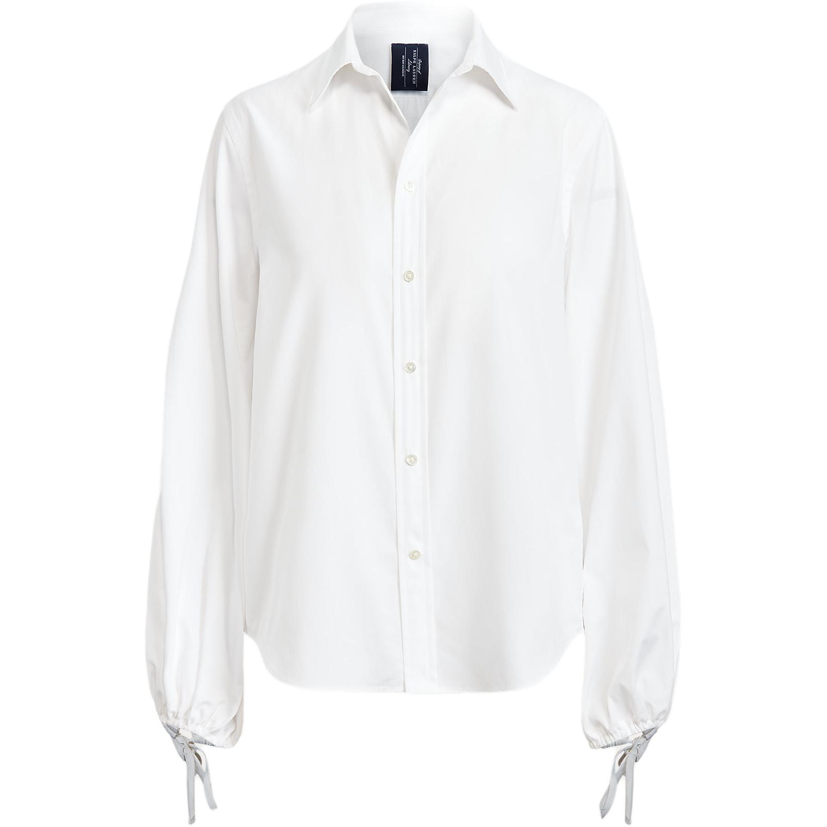 

Polo Ralph Lauren Solid Cuff Tie рубашка с длинным рукавом женские рубашки белые 211857005-001 M