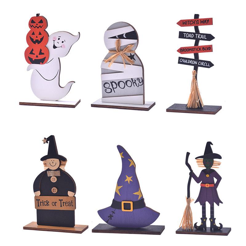 New Products, Halloween Decorations, Decorative Ornaments, Witches, Ghosts, Painted Decorations, Wooden Ornaments, Party Costume Props, Ornaments