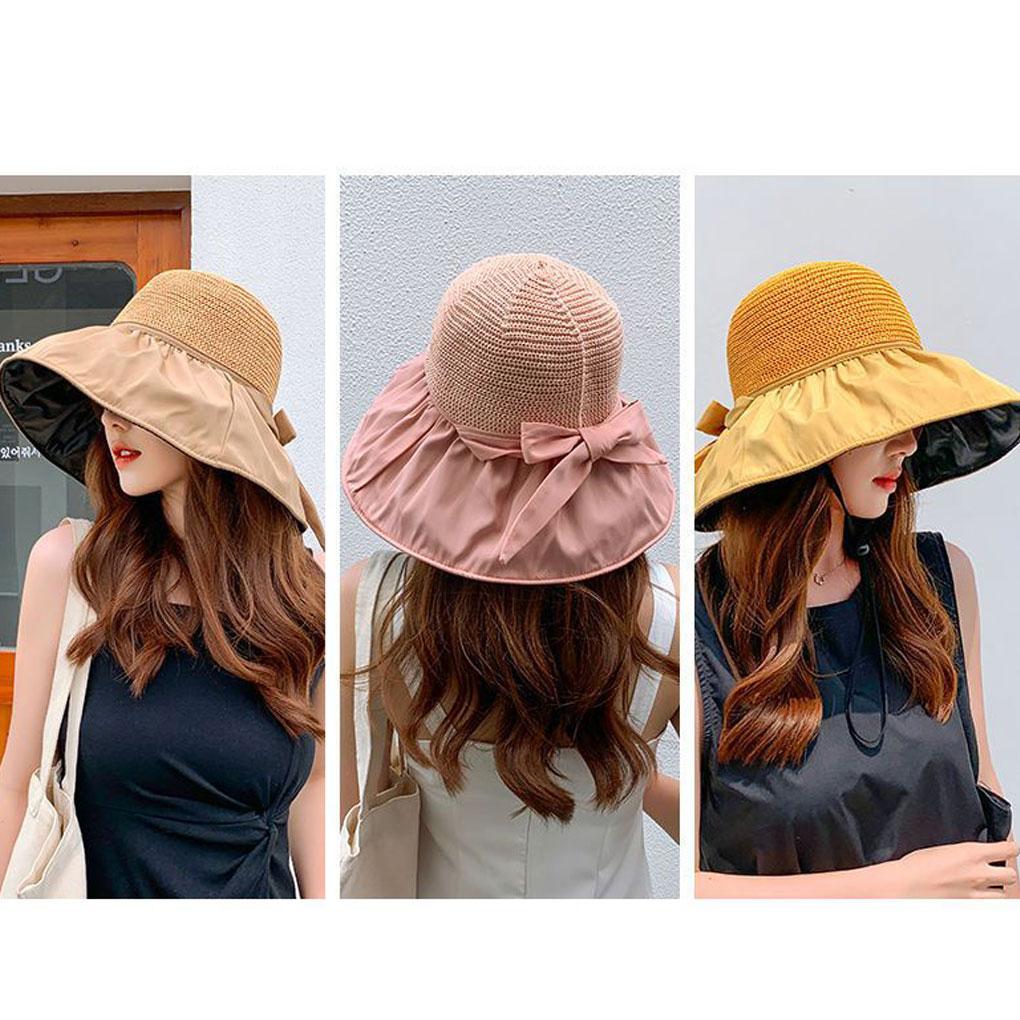 Skin Harmful UV With Anti Ultraviolet Sun Hat With Large Brim On Both Sides In Summer Breathable Sun Hat Bucket Hat