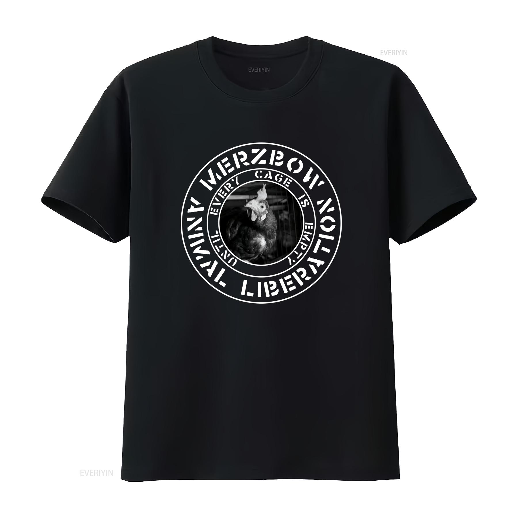 

Merzbow Chicken Cage Print T Shirt Every Is Empty Liberation Theme vintage Washed graphic Top For Everyday Wear Stretched homme 4XL