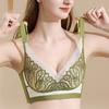 Wire-free Breathable Rabbit Ear Crystal Cup Lace Bra Shaping Underwear That Supports Side Breast Tissue