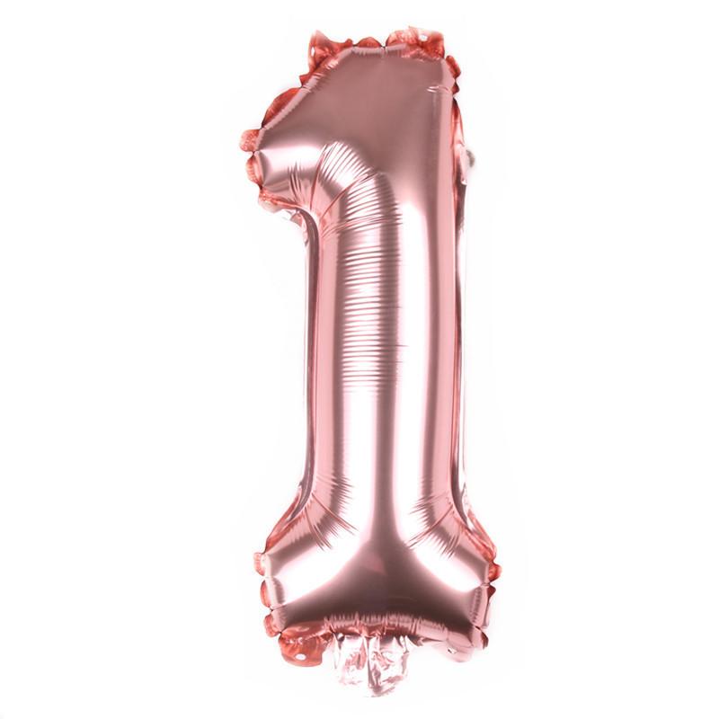 16-Inch Us Version Of Thin Body Digital Birthday Party Decoration Props Decoration Aluminum Film Balloon Digital