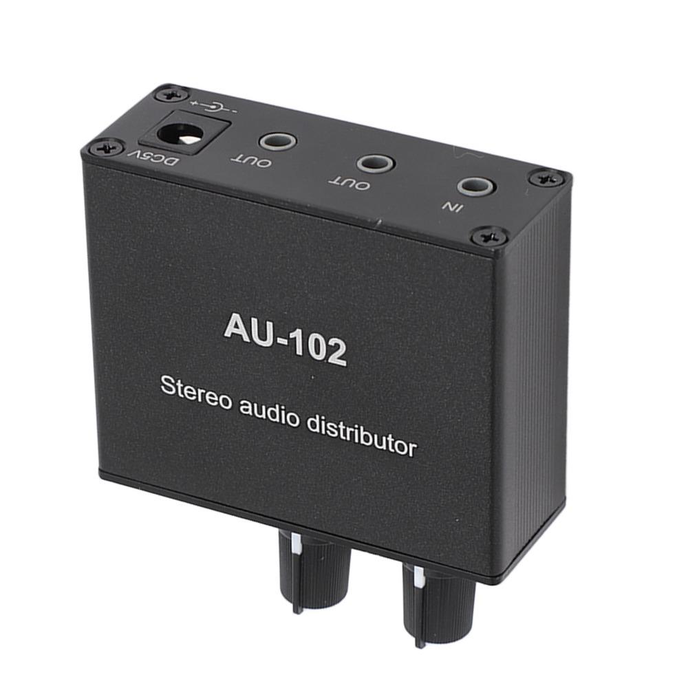 3.5mm 2 Channel Sound Amplifier 1 Input 2 Output Sound Preamplifier  DIY Audio Equipment