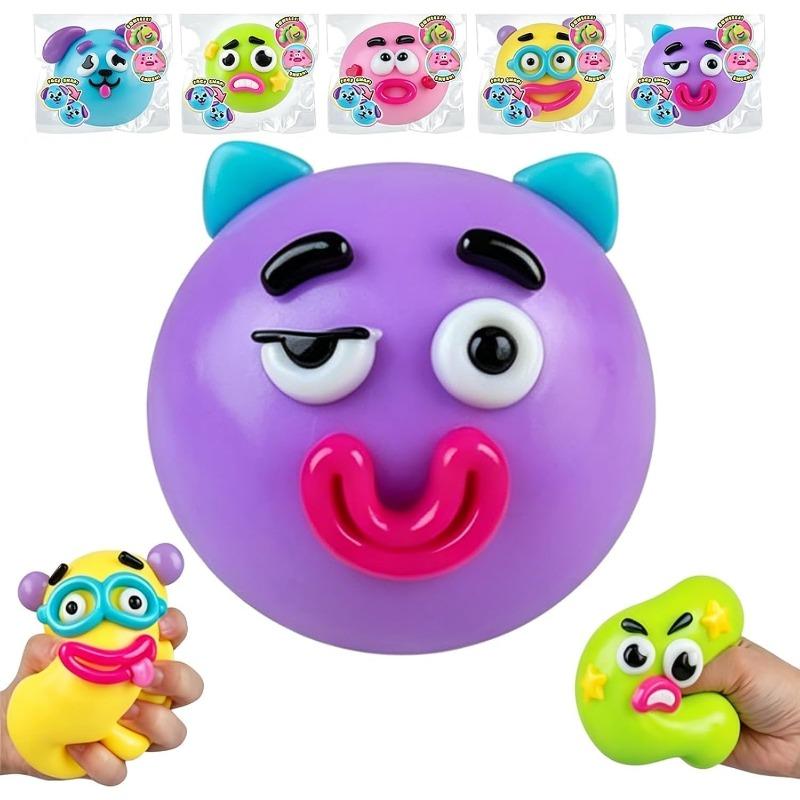 NEW Smushers Squishy, Interchangeable Faces , Slow Rebound Sensory Squeeze Balls, for Adults Kids