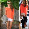Chiffon Blouse For Women With Splicing For Daily Wear Fashion Gift