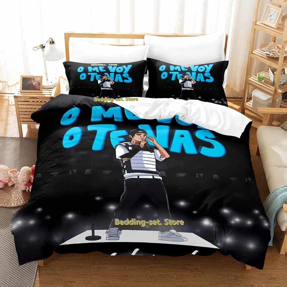 Natanael Cano Bedding Set Single Twin Full Queen King Size Bed Set Adult Kid Bedroom Duvetcover Sets Print Anime Bed Sheet Set