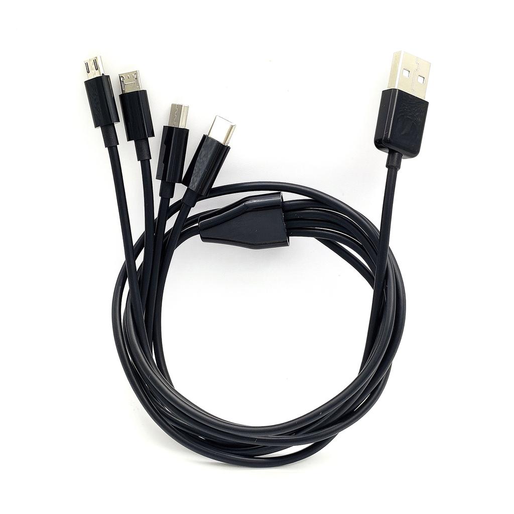 Multi Charging Cable Multiple Charger Cord USB to Type-C/Micro USB Power Cord Portable Power Cord 100cm/39.37in