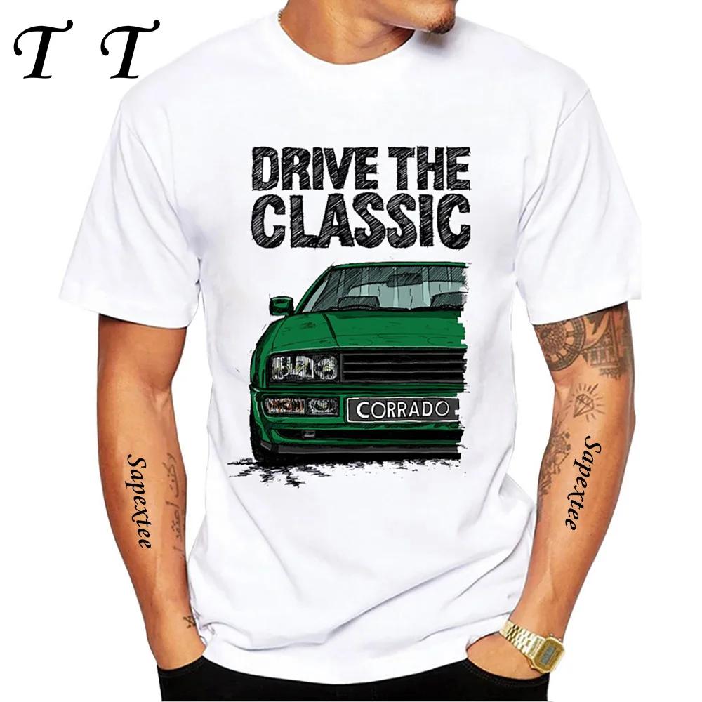 90s Drive The Classic Corrado Tshirt Summer Men Short Sleeve Hip Hop Boy Casual White Tops Legend Car Funny Design Cool Tees