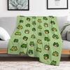 Frogs Doodle Throw Blanket Soft Plush Blanket As Housewarming Gift