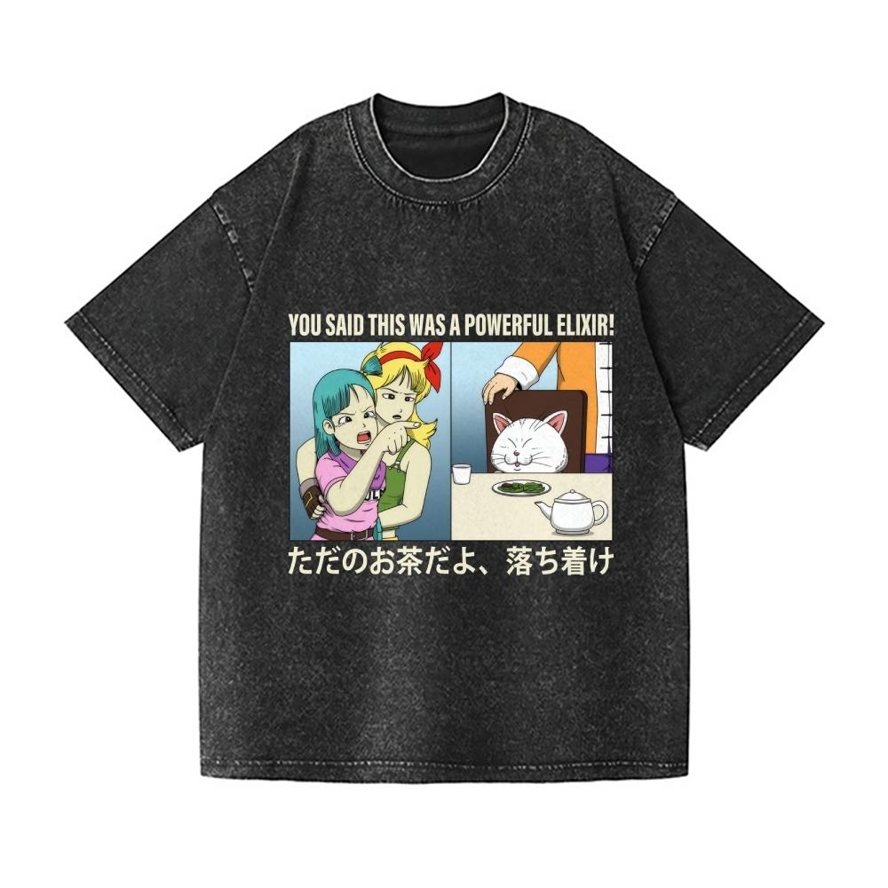 

Pointing At A Cat Vintage Wash Design T-Shirt High-quality Streetwear Is Suitable for Both Men Summer S