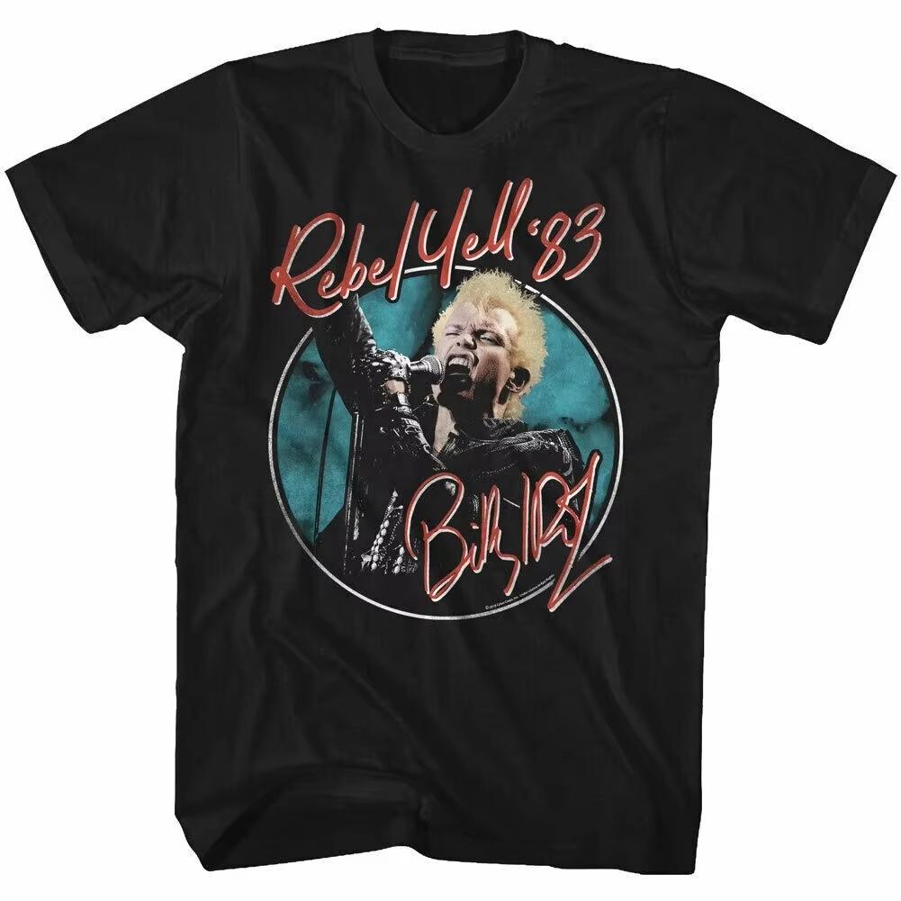

2026 BILLY IDOL Music Tshirt Black Unisexs and Womens Same Crew Neck Cotton Tshirt S