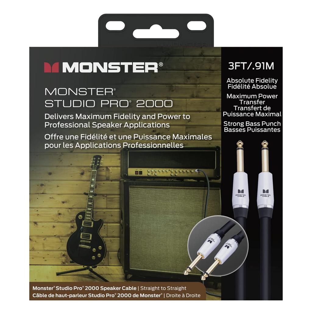 MONSTER CABLE STUDIO PRO 2000 Speaker Cable 3 Feet 600576 (approx. 1m) SP2000-S-3