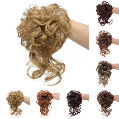 Messy Bun Wig Hair Tie Elastic Fluffy Natural Silky High Temperature Fiber Hair Extension Women Girls Tousled Updo Synthetic Hair Hairpiece Scrunchie