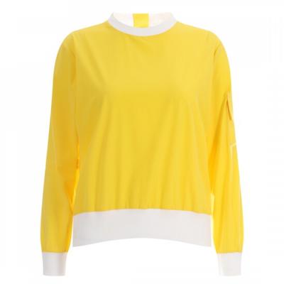Shop   Women Round Zipper Half Open Golf Long Sleeve T shirT Lb Wsh 416 Yellow