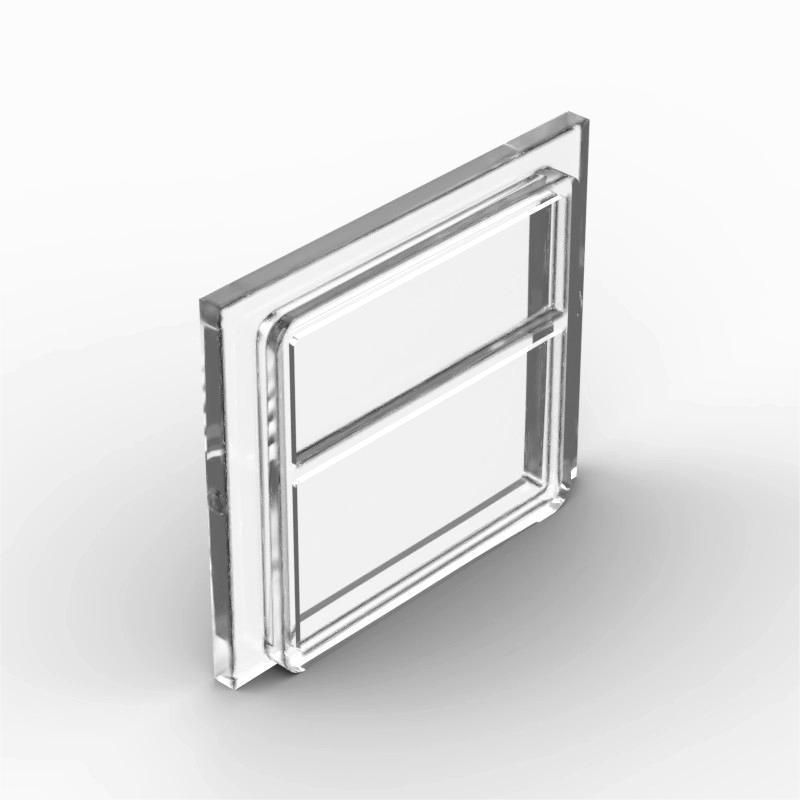50g MOC 4034 Small Particle Building Blocks: 1x4x3 Double Opening Cabinet Window, Train Window Glass, Compatible with Standard Blocks Standard