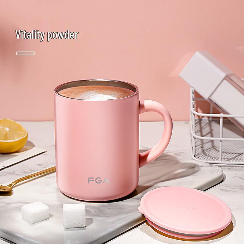 Insulated Stainless Steel Mug with Lid and Spoon