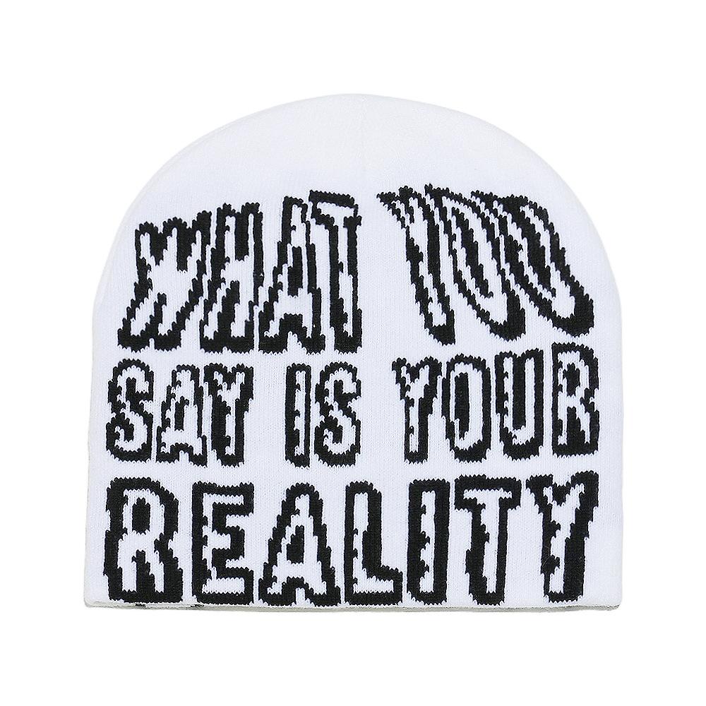 Cold Hat Men 2025 Autumn and Winter Letter Cross Wool Hat Personality Trend Cycling Ear Protector Knitted Hat Beanie