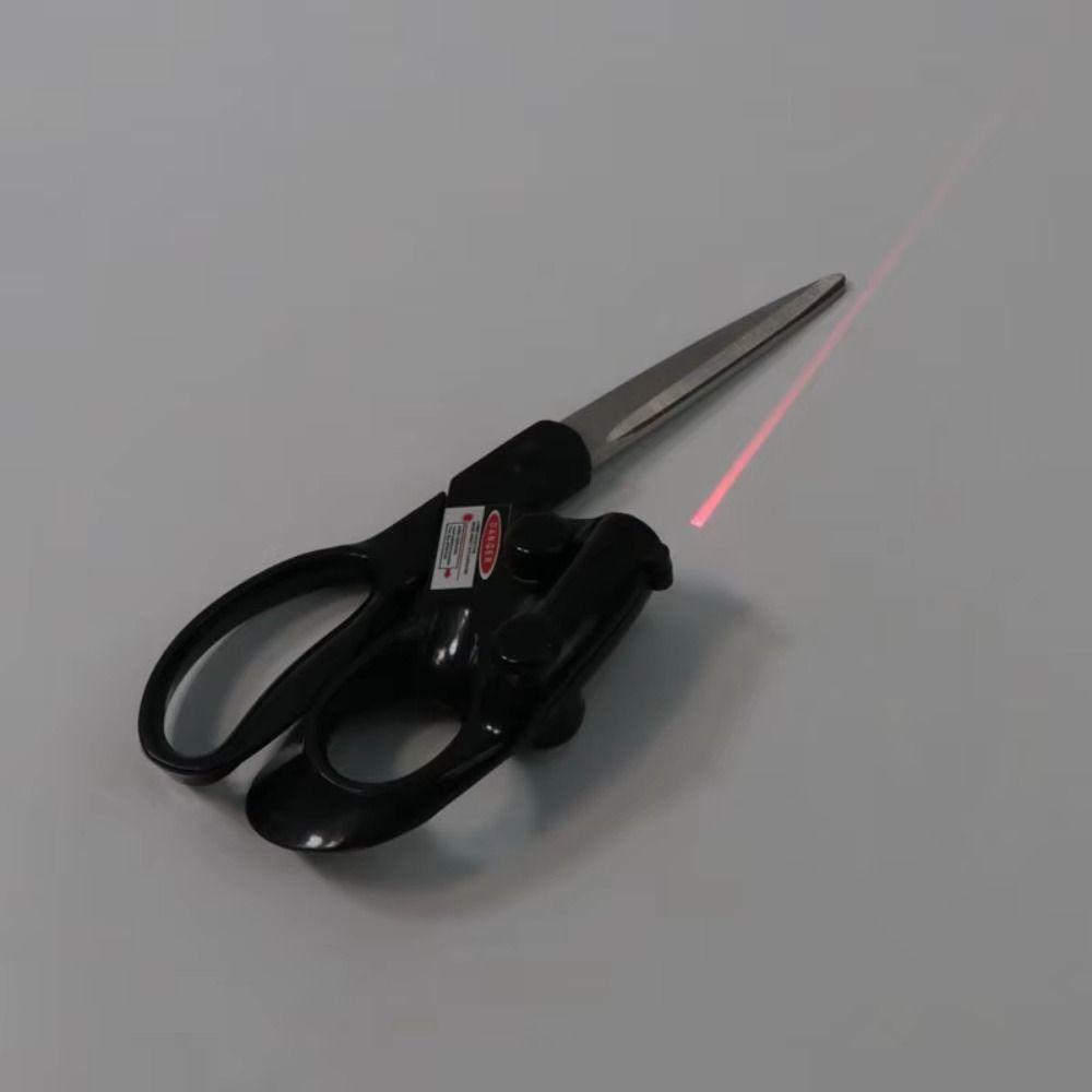 Professional Laser Guided Scissors Stainless Steel Cut Straight Infrared Laser Scissor Precision Cutting Positioning Scissors
