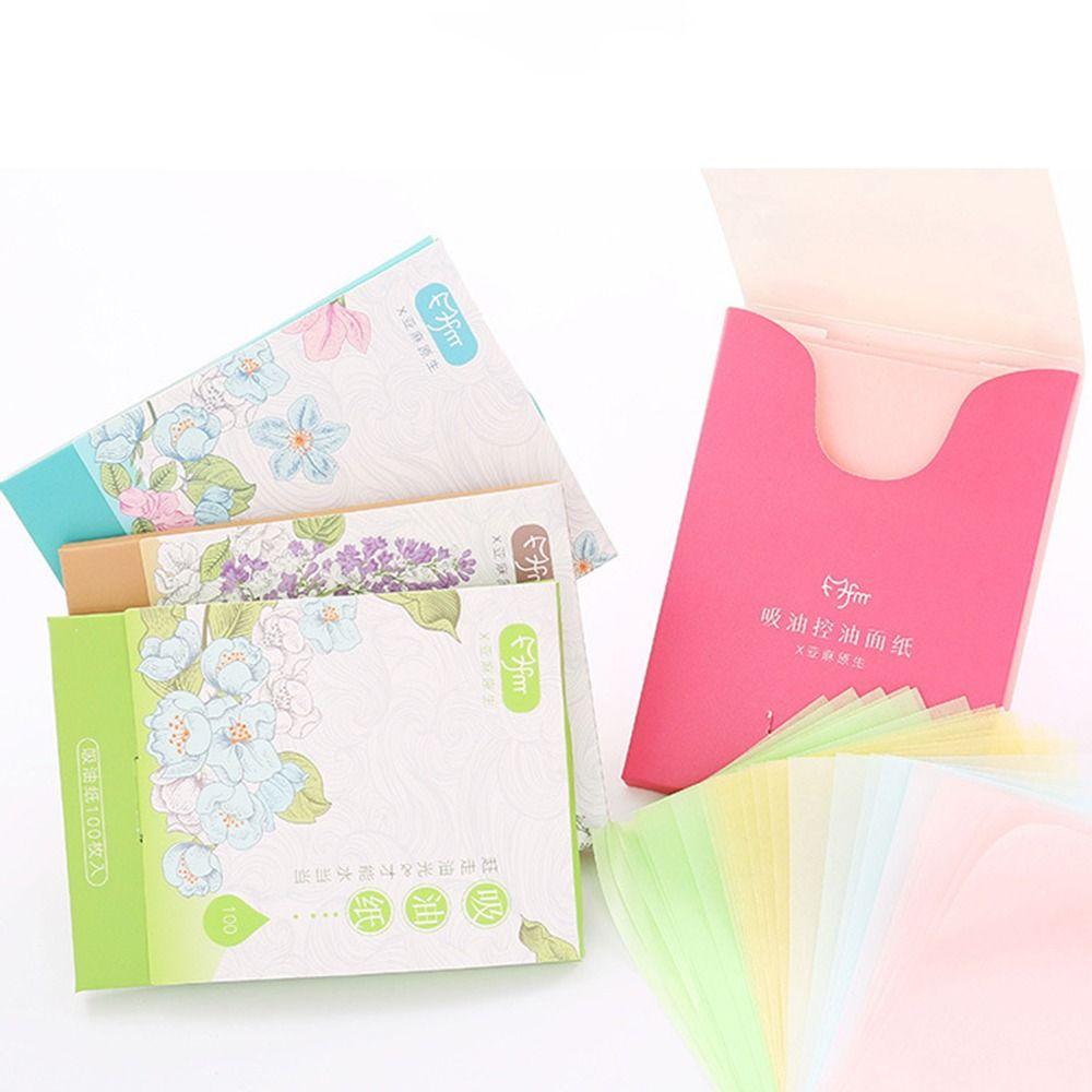 100Pcs Oil Removal Face Oil Blotting Paper Anti-grease Facial Oil Absorbing Paper Summer