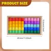 50x Rainbow Acrylic Cubes Blocks Building Colorful Wood for 3 4 5 6 Years Old Translucent