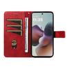 For Motorola Moto G56 5G Leather Case Geometric Line Design Wallet Phone Cover with Wrist Strap