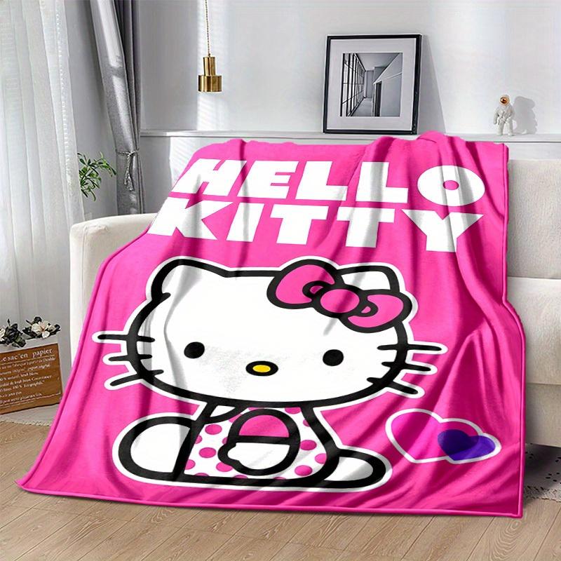1pc. Hello Kitty Cute Cartoon Pink Blanket - Perfect for Home, Office, Outdoor Use, Gift Idea, Suitable for All Seasonsz041723