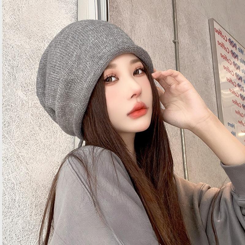 

Осень и Зима Новый Стиль Теплая Шапка из Флиса для Женщин Однотонная Персонализированная Защита Ушей для Путешествий Защита от Солнца Носить в Холодную Погоду M（56-58cm）